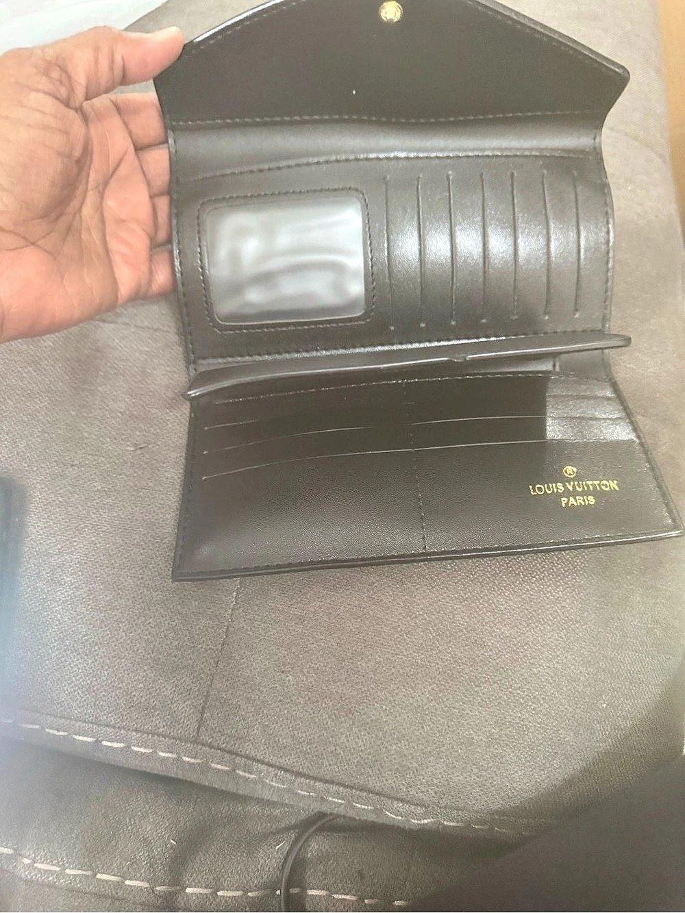 Giant Reverse Sarah Wallet Brown & Gold - Picture 2 of 4